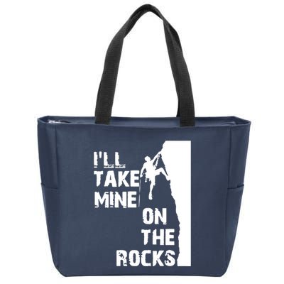 Rock Climbing Simple Classic Zip Tote Bag