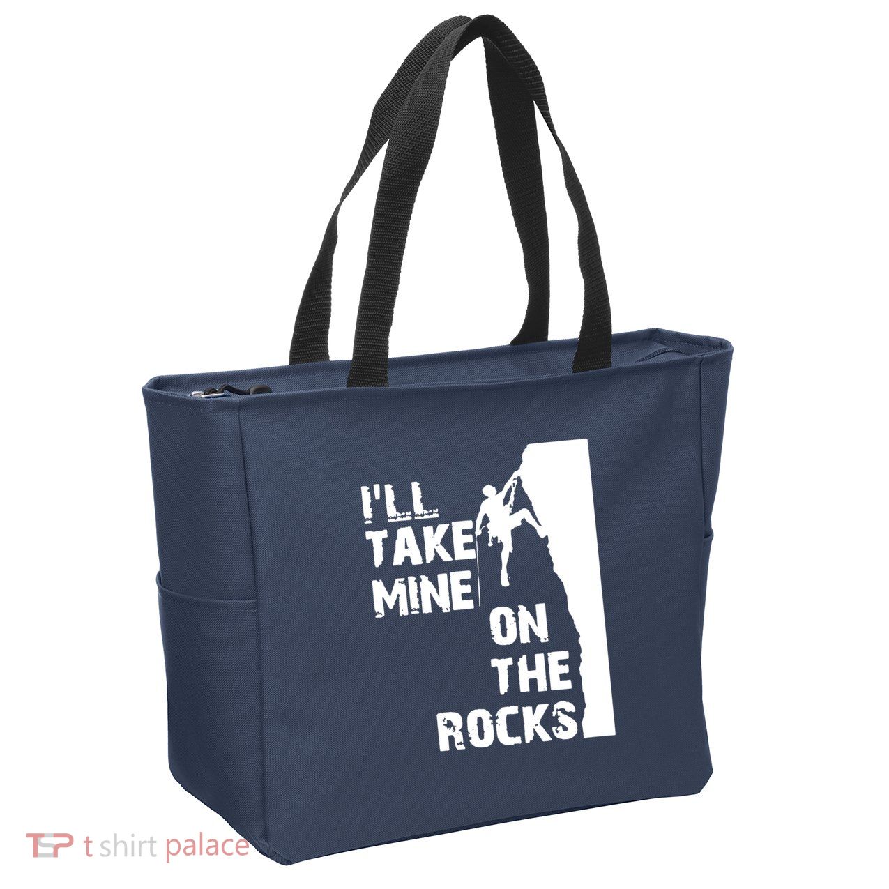 Rock Climbing Simple Classic Zip Tote Bag