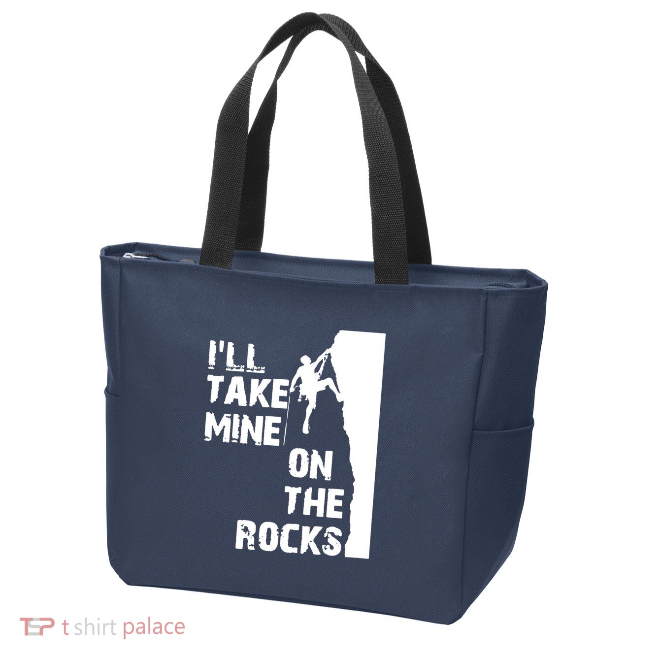Rock Climbing Simple Classic Zip Tote Bag