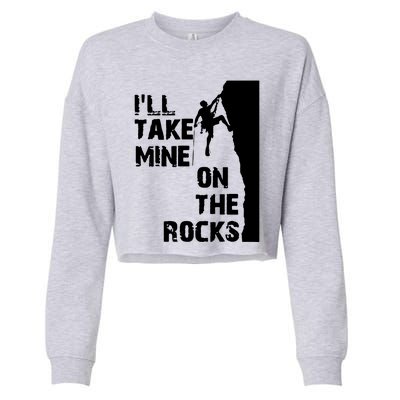 Rock Climbing Simple Classic Cropped Pullover Crew