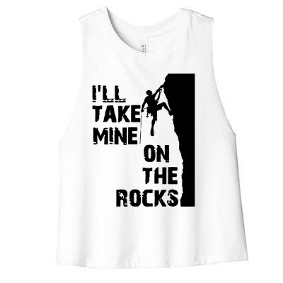 Rock Climbing Simple Classic Women's Racerback Cropped Tank