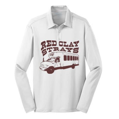 Red Clay Strays Silk Touch Performance Long Sleeve Polo