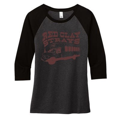 Red Clay Strays Women's Tri-Blend 3/4-Sleeve Raglan Shirt