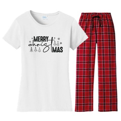 Retro Christmas Santa Claus Women's Flannel Pajama Set