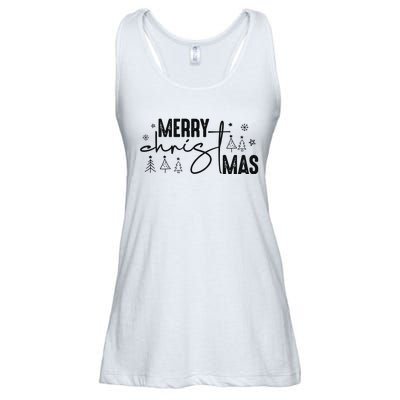 Retro Christmas Santa Claus Ladies Essential Flowy Tank