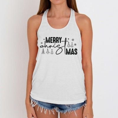 Retro Christmas Santa Claus Women's Knotted Racerback Tank