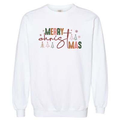 Retro Christmas Santa Claus Garment-Dyed Sweatshirt