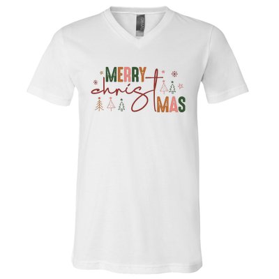 Retro Christmas Santa Claus V-Neck T-Shirt