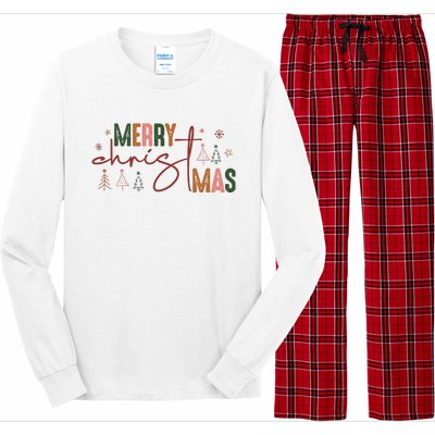 Retro Christmas Santa Claus Long Sleeve Pajama Set