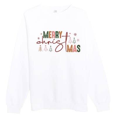 Retro Christmas Santa Claus Premium Crewneck Sweatshirt