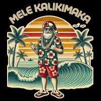 Retro Christmas Surf Mele Kalikimaka Santa Shaka Hawaii Gift Doggie Tank