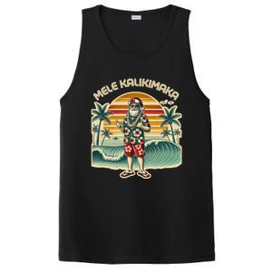 Retro Christmas Surf Mele Kalikimaka Santa Shaka Hawaii Gift PosiCharge Competitor Tank