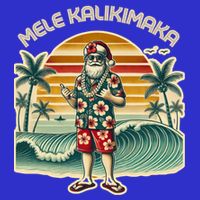Retro Christmas Surf Mele Kalikimaka Santa Shaka Hawaii Gift Kids Hoodie