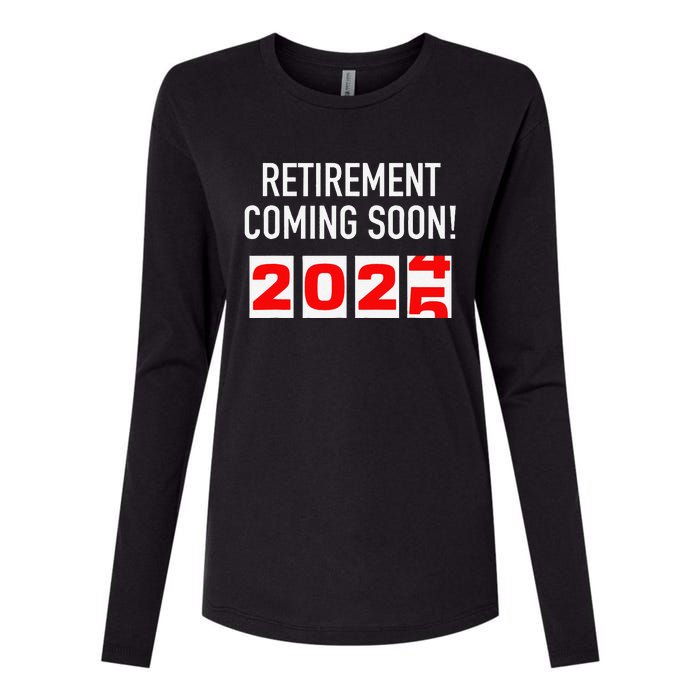 Retirement Coming Soon 2025 Soon To Be Retired Countdown Gift Womens Cotton Relaxed Long Sleeve T-Shirt