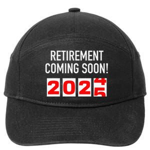 Retirement Coming Soon 2025 Soon To Be Retired Countdown Gift 7-Panel Snapback Hat