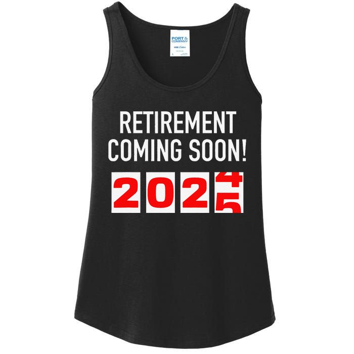 Retirement Coming Soon 2025 Soon To Be Retired Countdown Gift Ladies Essential Tank