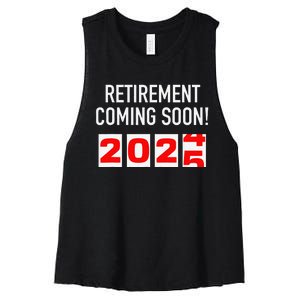 Retirement Coming Soon 2025 Soon To Be Retired Countdown Gift Women's Racerback Cropped Tank