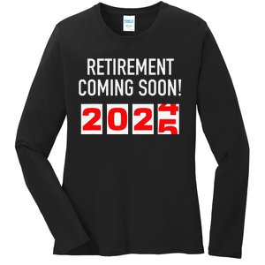 Retirement Coming Soon 2025 Soon To Be Retired Countdown Gift Ladies Long Sleeve Shirt