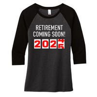 Retirement Coming Soon 2025 Soon To Be Retired Countdown Gift Women's Tri-Blend 3/4-Sleeve Raglan Shirt