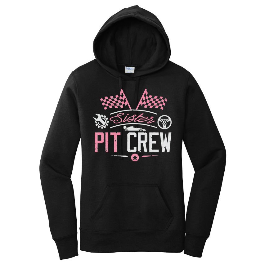 Racing Car Sister Racer Sister Pit Crew  Women's Pullover Hoodie