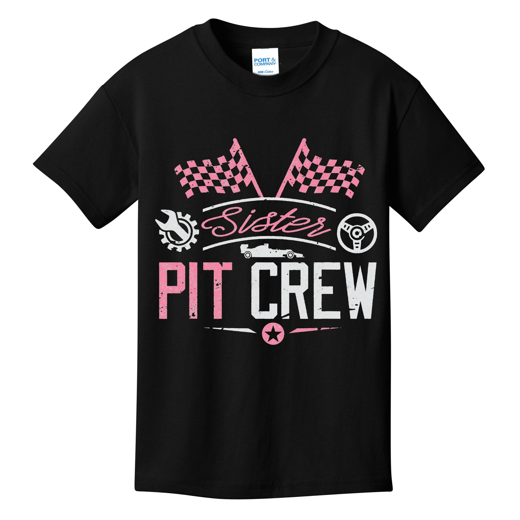 Racing Car Sister Racer Sister Pit Crew  Kids T-Shirt