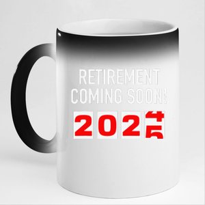 Retirement Coming Soon 2025 Soon To Be Retired Countdown 11oz Black Color Changing Mug