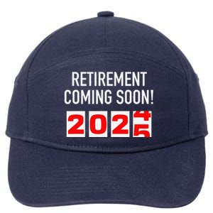 Retirement Coming Soon 2025 Soon To Be Retired Countdown 7-Panel Snapback Hat