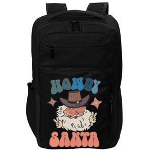 Retro Christmas Santa Holiday Howdy Santa Xmas Gift Impact Tech Backpack