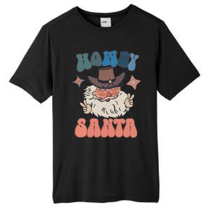 Retro Christmas Santa Holiday Howdy Santa Xmas Gift Tall Fusion ChromaSoft Performance T-Shirt