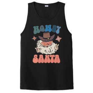 Retro Christmas Santa Holiday Howdy Santa Xmas Gift PosiCharge Competitor Tank