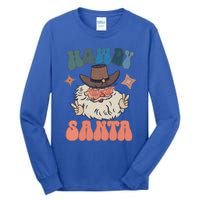 Retro Christmas Santa Holiday Howdy Santa Xmas Gift Tall Long Sleeve T-Shirt