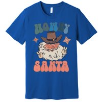 Retro Christmas Santa Holiday Howdy Santa Xmas Gift Premium T-Shirt