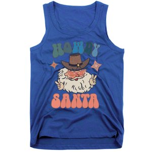 Retro Christmas Santa Holiday Howdy Santa Xmas Gift Tank Top