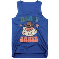 Retro Christmas Santa Holiday Howdy Santa Xmas Gift Tank Top