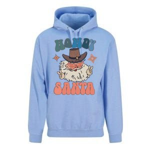 Retro Christmas Santa Holiday Howdy Santa Xmas Gift Unisex Surf Hoodie