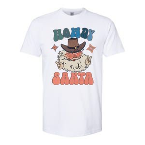 Retro Christmas Santa Holiday Howdy Santa Xmas Gift Softstyle CVC T-Shirt