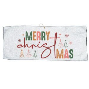 Retro Christmas Santa Claus Large Microfiber Waffle Golf Towel