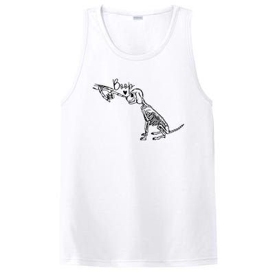 Retro Cute Skeleton Hand Boop Dog Funny Halloween PosiCharge Competitor Tank