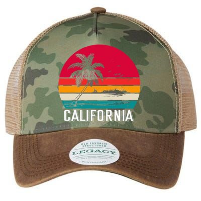 Retro California Surf Vintage Beach Cali 70s Venice Palm Sun Legacy Tie Dye Trucker Hat