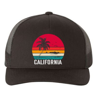 Retro California Surf Vintage Beach Cali 70s Venice Palm Sun Yupoong Adult 5-Panel Trucker Hat