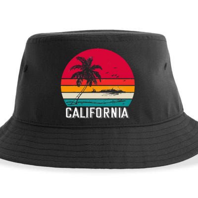 Retro California Surf Vintage Beach Cali 70s Venice Palm Sun Sustainable Bucket Hat