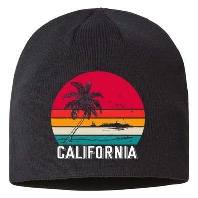 Retro California Surf Vintage Beach Cali 70s Venice Palm Sun Sustainable Beanie