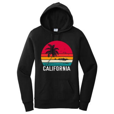 Retro California Surf Vintage Beach Cali 70s Venice Palm Sun Women's Pullover Hoodie