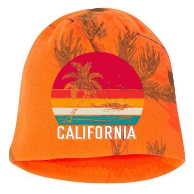 Retro California Surf Vintage Beach Cali 70s Venice Palm Sun Kati - Camo Knit Beanie