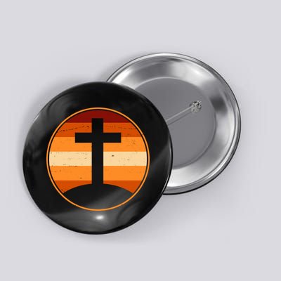 Retro Cross Sunset Button