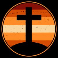 Retro Cross Sunset 7-Panel Snapback Hat