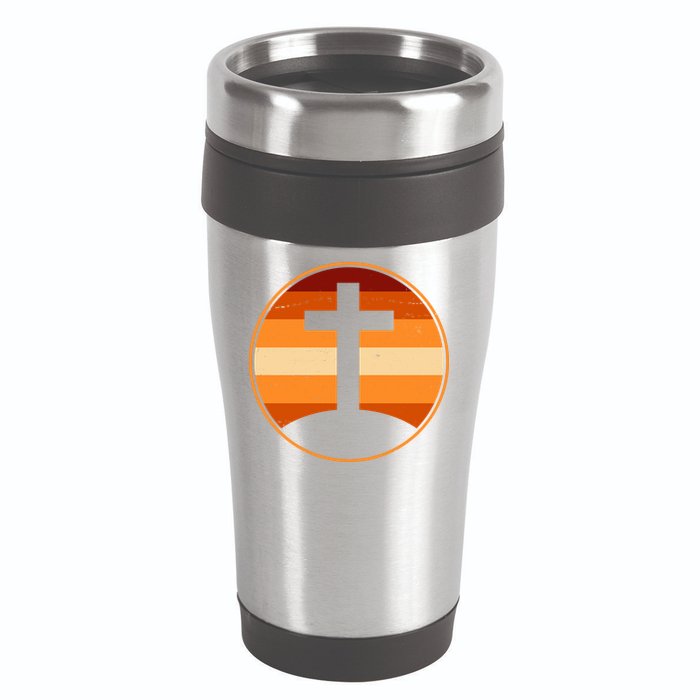 Retro Cross Sunset 16oz Travel Tumbler