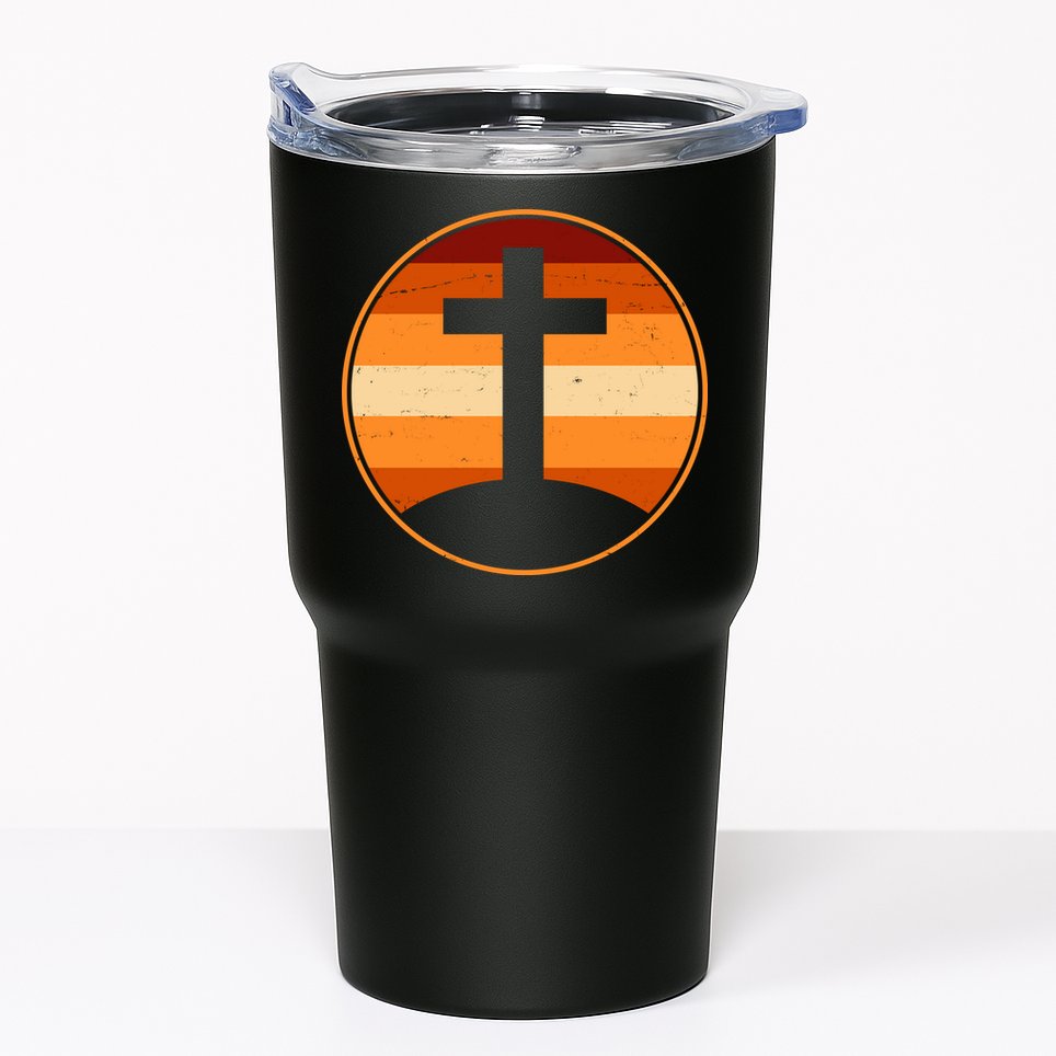 Retro Cross Sunset Tumbler