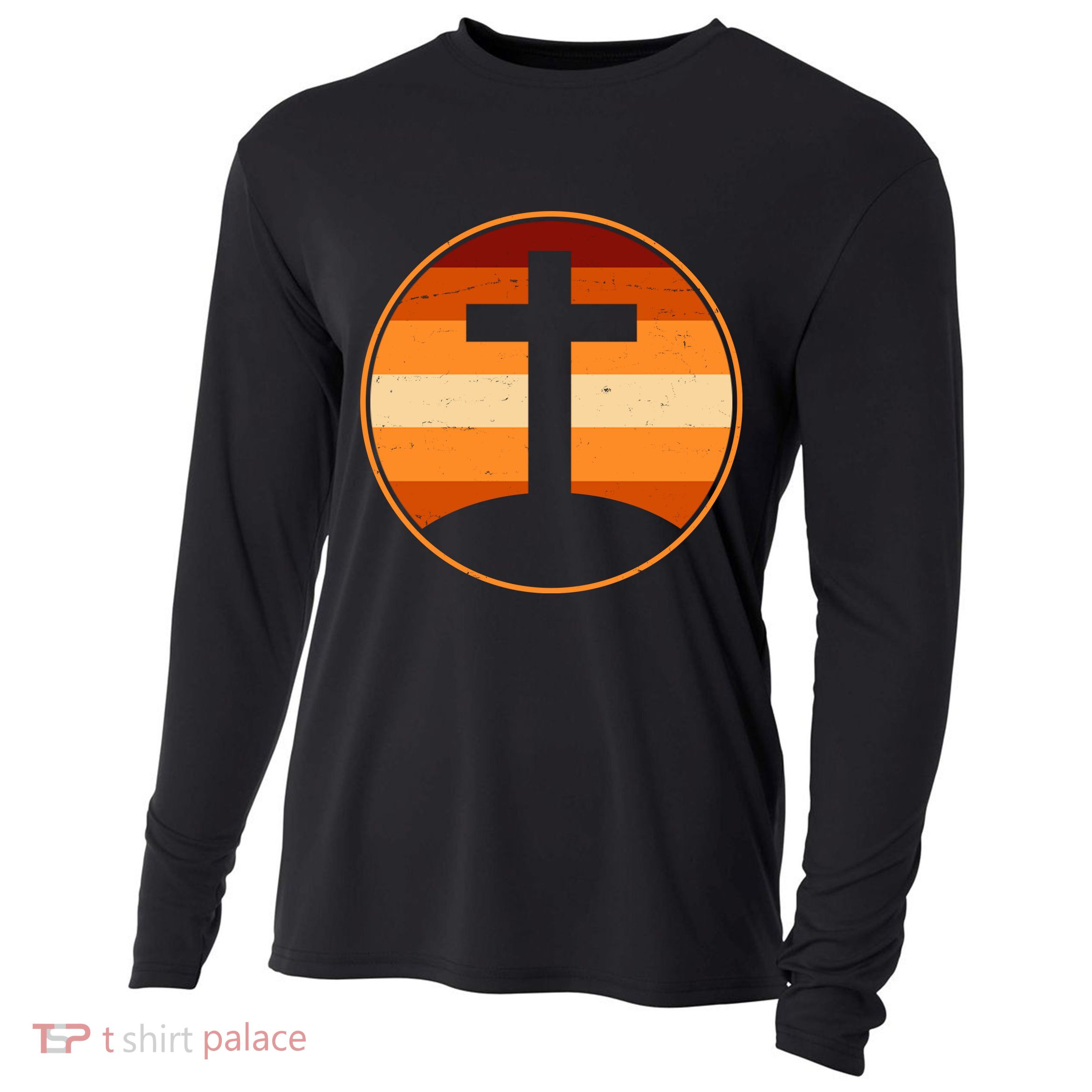 Retro Cross Sunset Cooling Performance Long Sleeve Crew