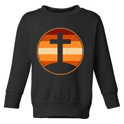Retro Cross Sunset Toddler Sweatshirt